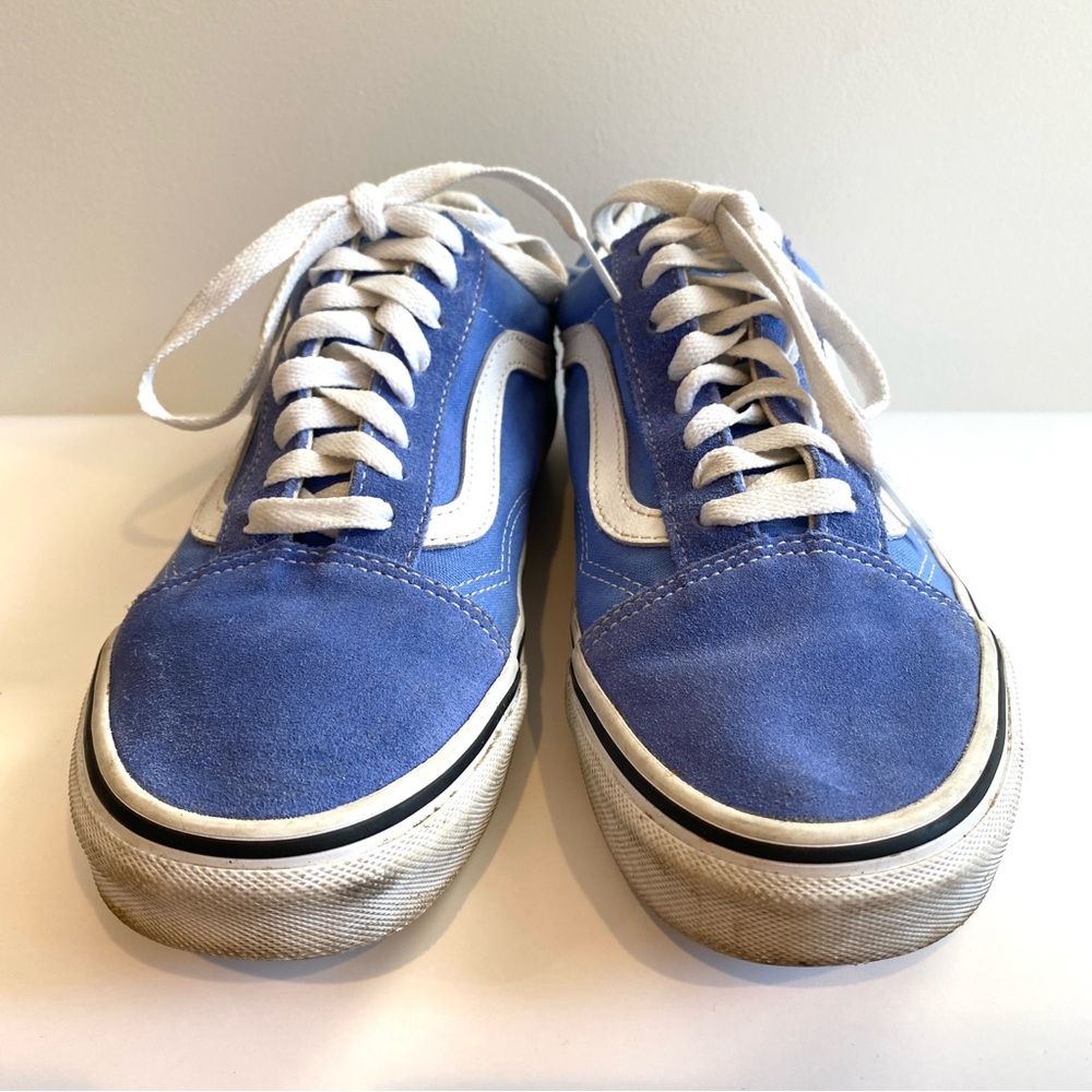 Vans Blue Old Skool Low Top Lace Up Suede Canvas Sneakers Women’s Size 8
